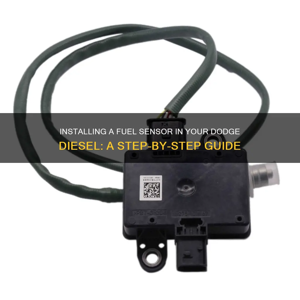 how to install low pressure fuel sensor 06 dodge diesel