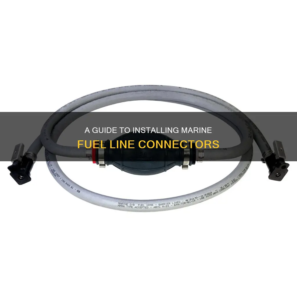 how to install marine fuel line connector