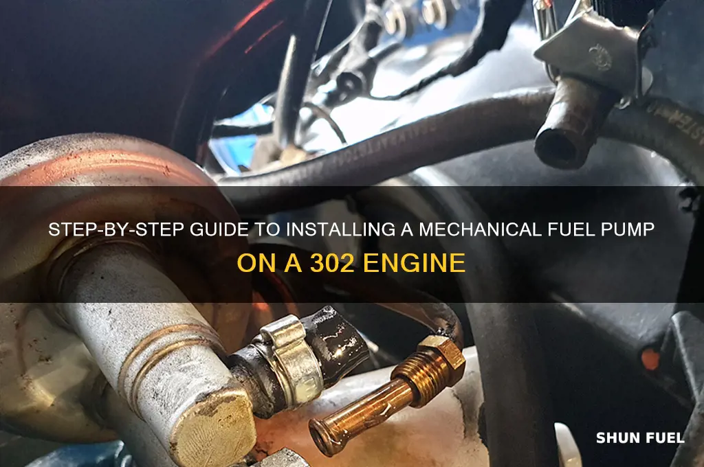 how to install mechanical fuel pump 302