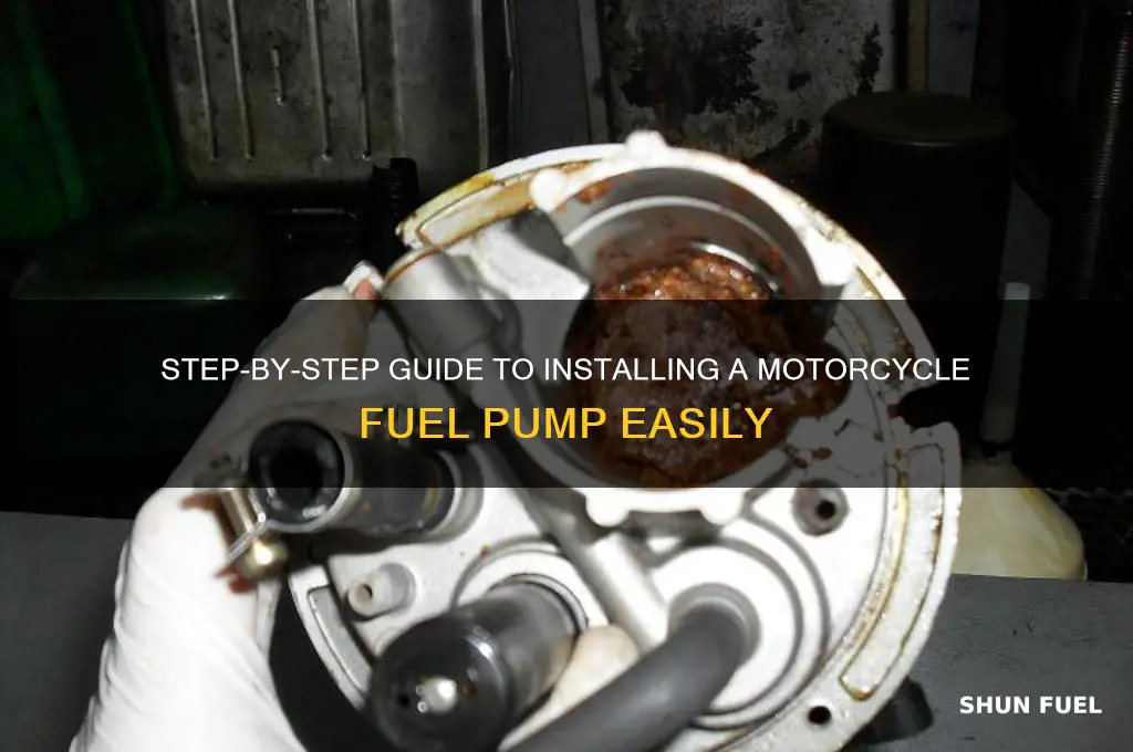 how to install motorcycle fuel pump