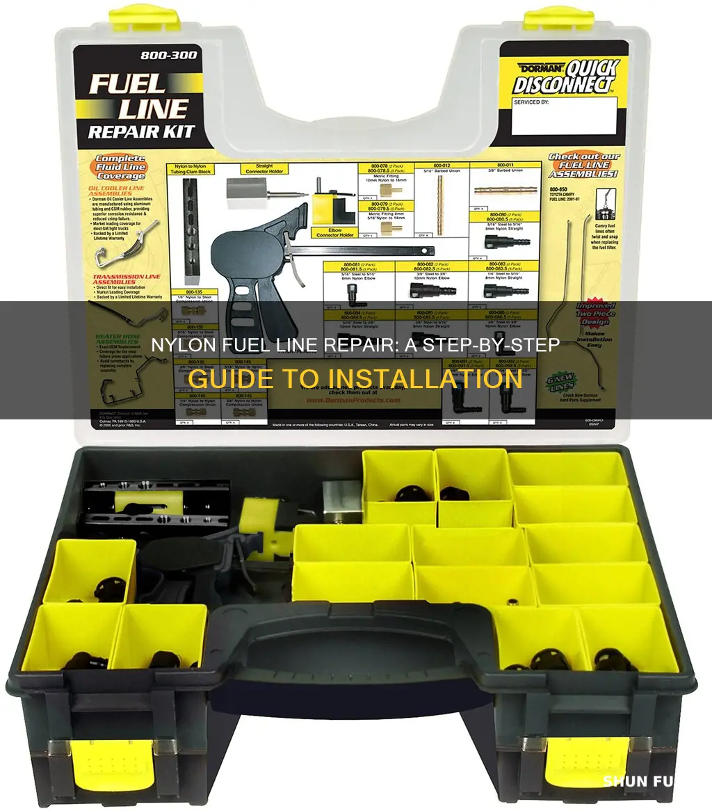 how to install nylon fuel line repair kit