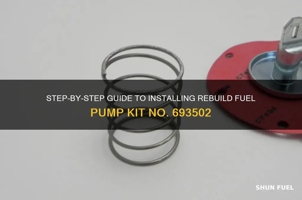 how to install rebuild fuel pump kit no 693502