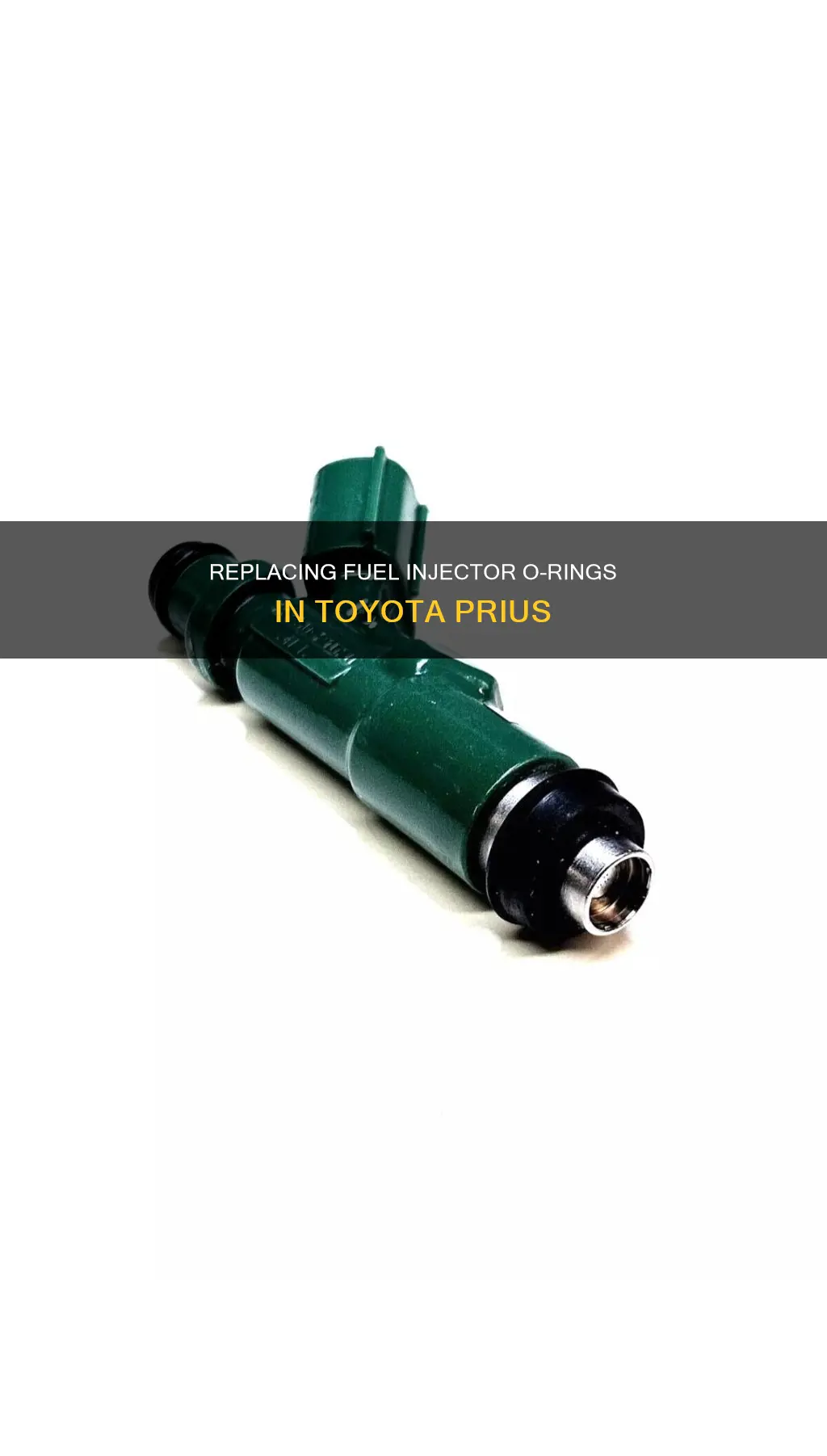how to install toyota prius fuel injectors o rings