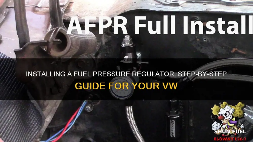 how to install vms fuel pressure regulator