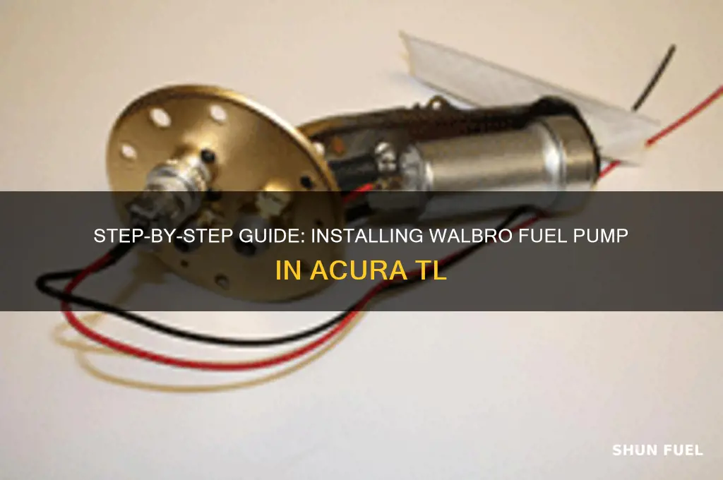 how to install walbro fuel pump acura tl