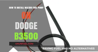 Installing Walbro Fuel Pump on Dodge B3500: Step-by-Step Guide
