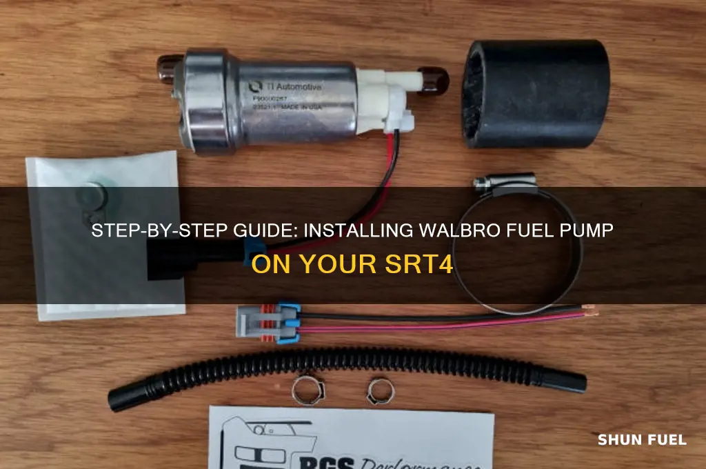 how to install walbro fuel pump srt4