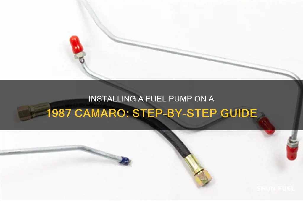 how to instsll fuel pump on 1987 camaro