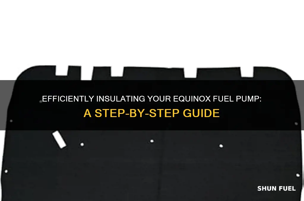 how to insulate equinox fuel pump