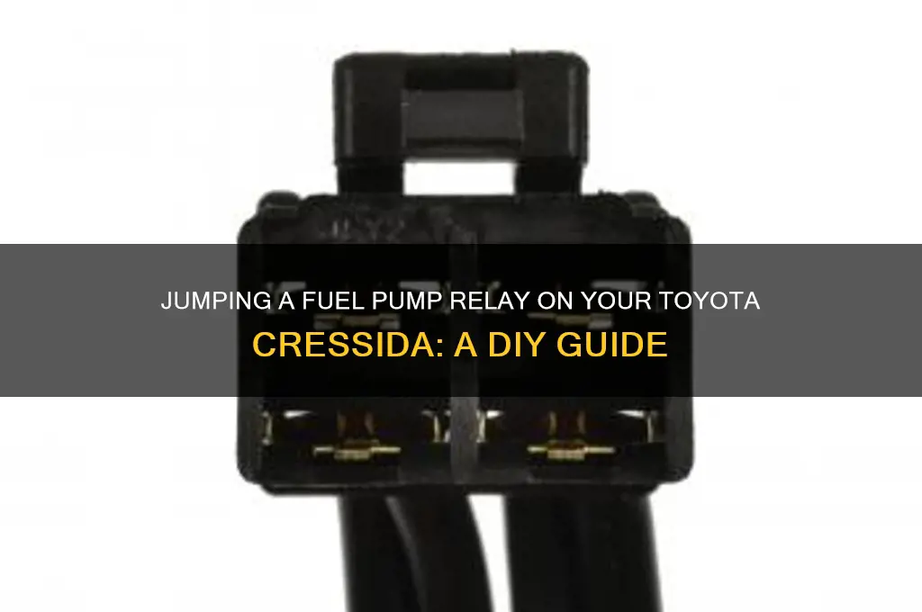 how to jump a fuel pump relay toyota cressida