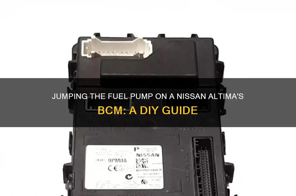 how to jump fuel pump on bcm on altima