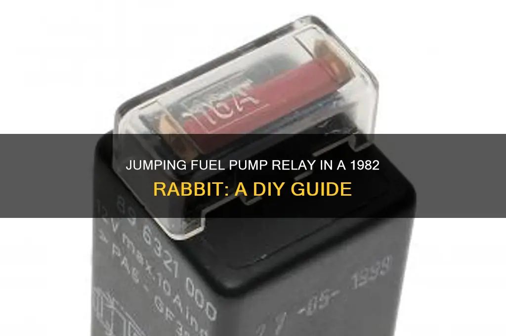 how to jump fuel pump relay 1982 rabbit