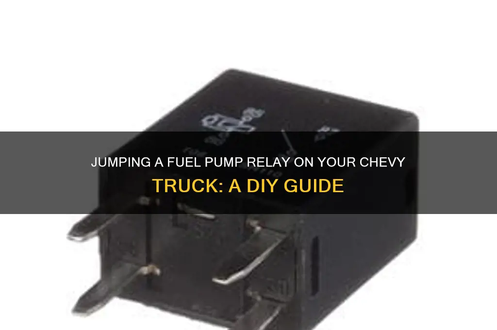 how to jump fuel pump relay on chevy truck