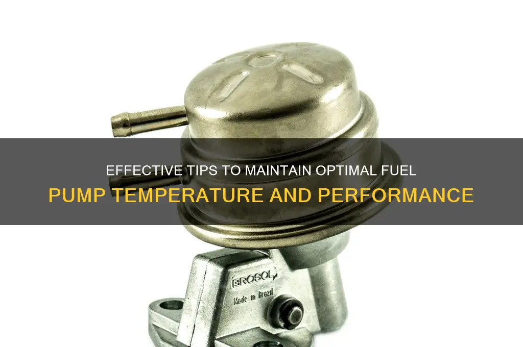 how to keep fuel pump cool