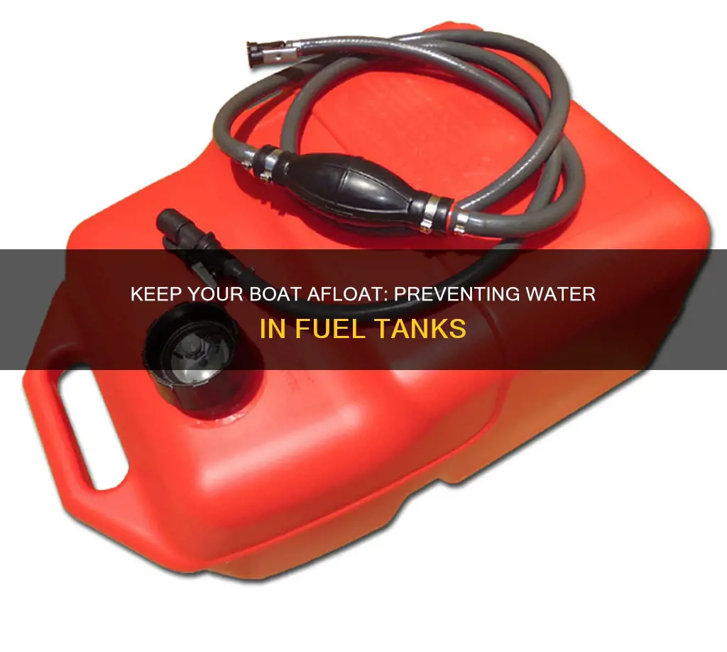 how to keep water out of boat fuel tank