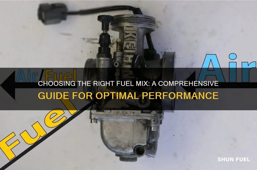 how to know what fuel mix to use