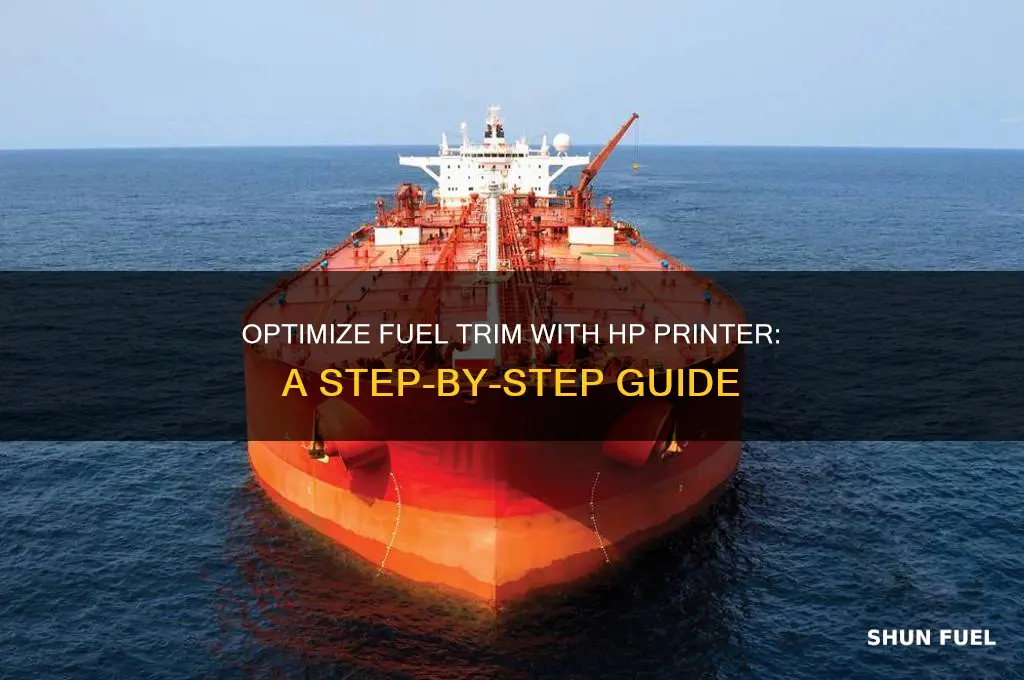how to lean out fuel trim using hp printer