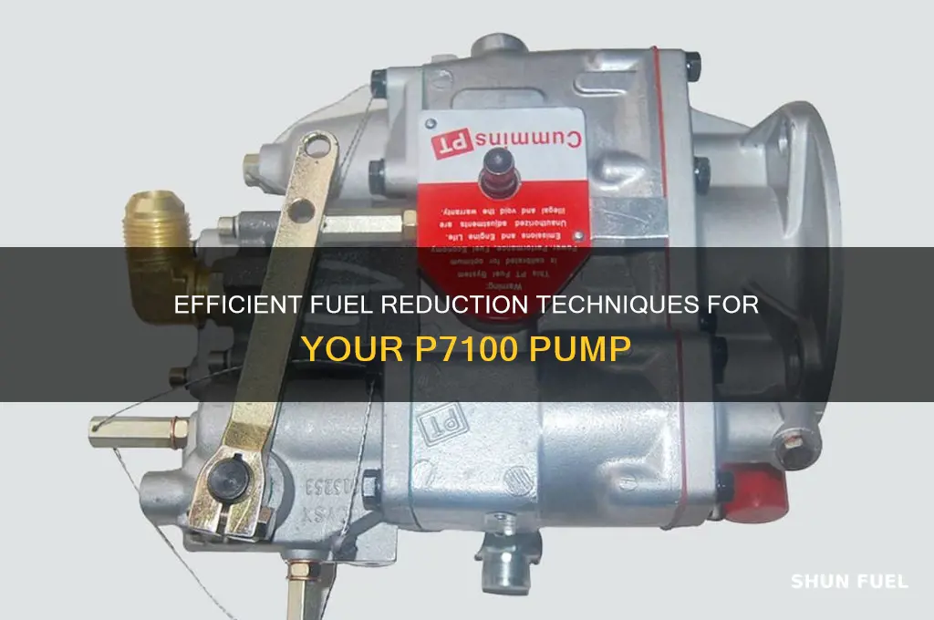 how to lessen fuel to a p7100 pump