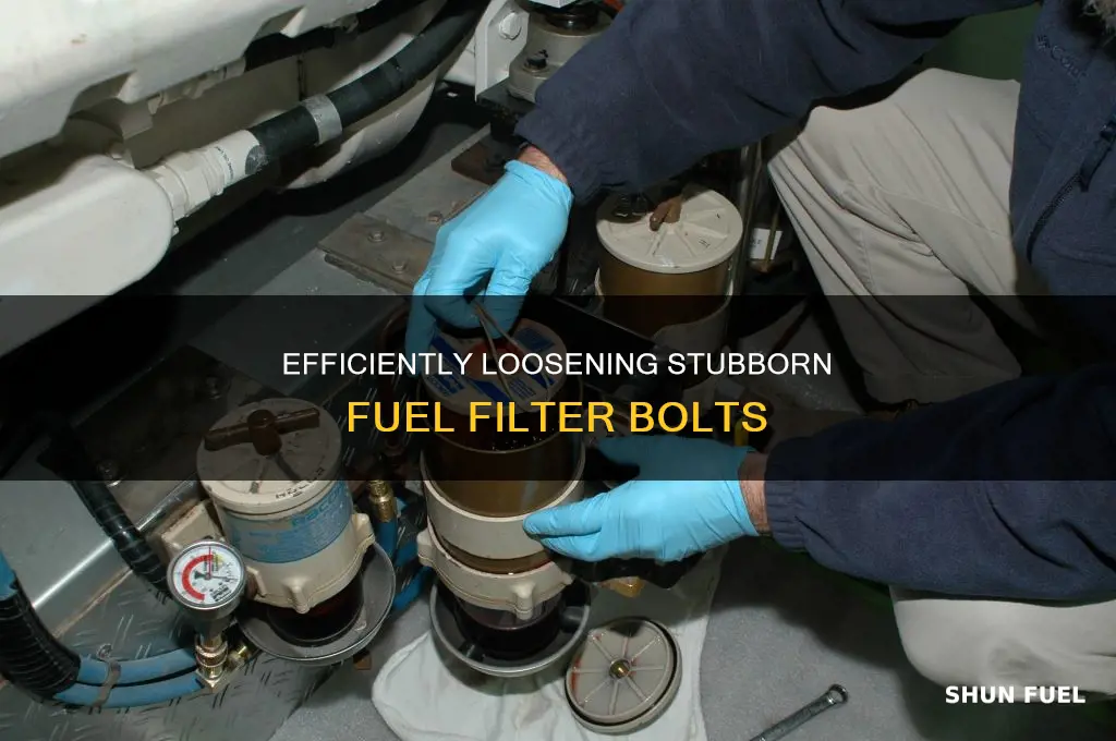 how to loosen a fuel filter bolt