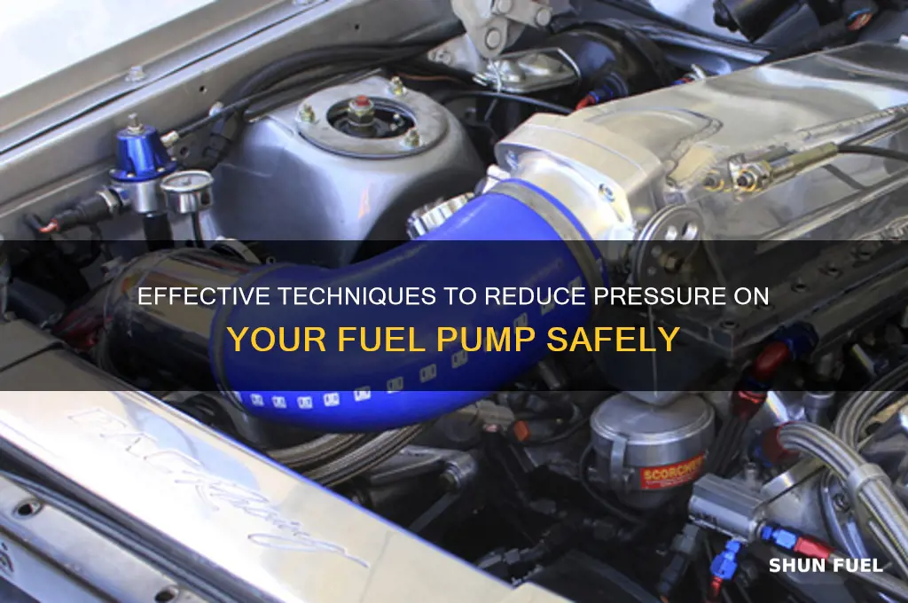how to lower pressure on fuel pump