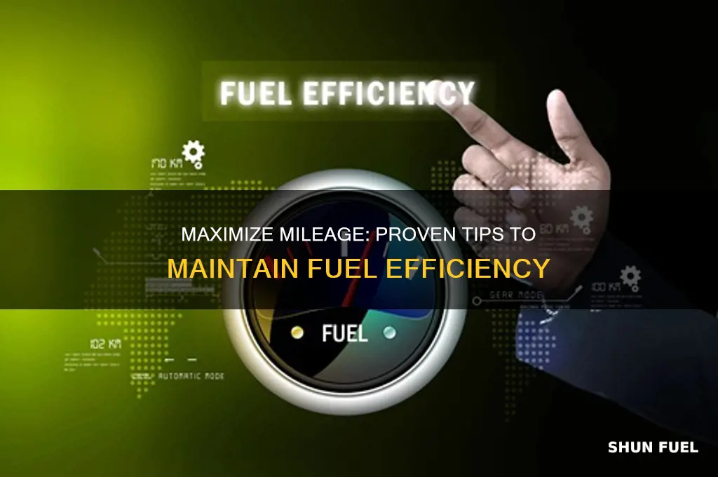 how to maintain fuel efficiency