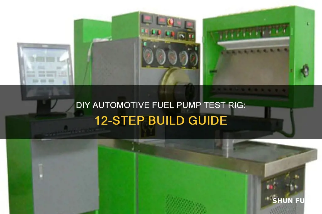 how to make a 12 fuel pump test rig automotive