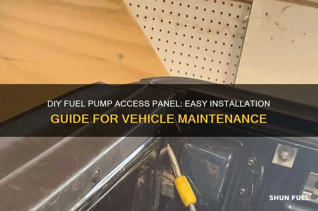 how to make a access panel for fuel pump