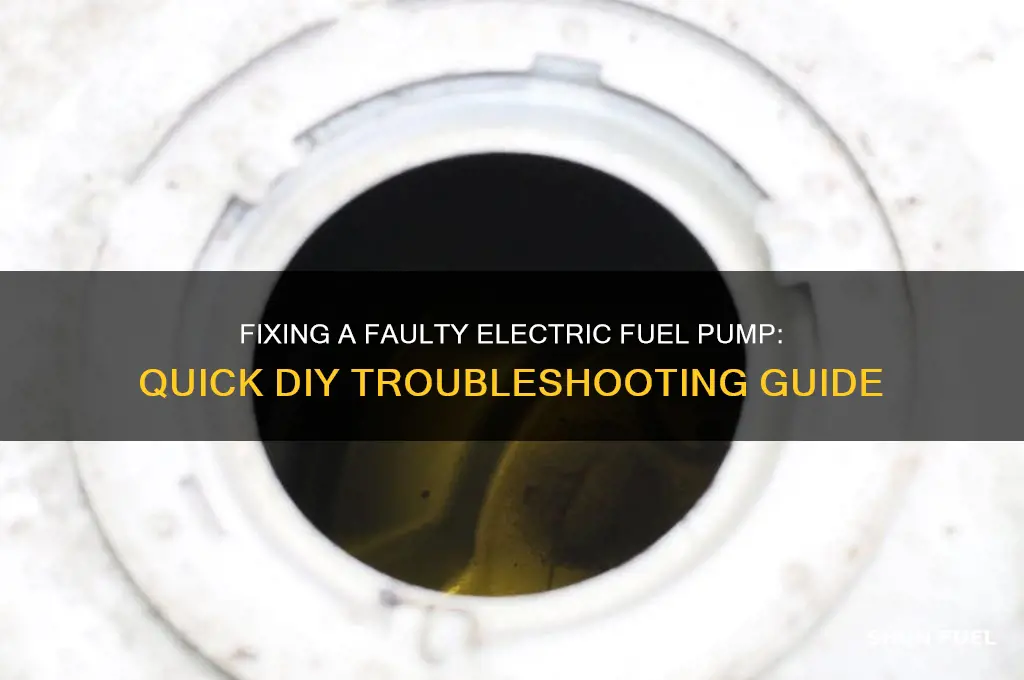 how to make a faulty electric fuel pump work