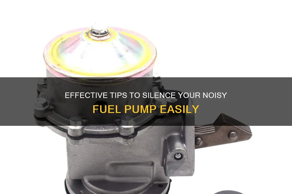 how to make a fuel pump quiet