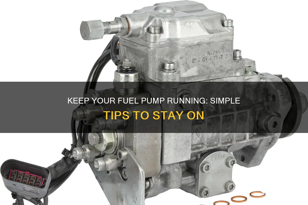 how to make a fuel pump stay on
