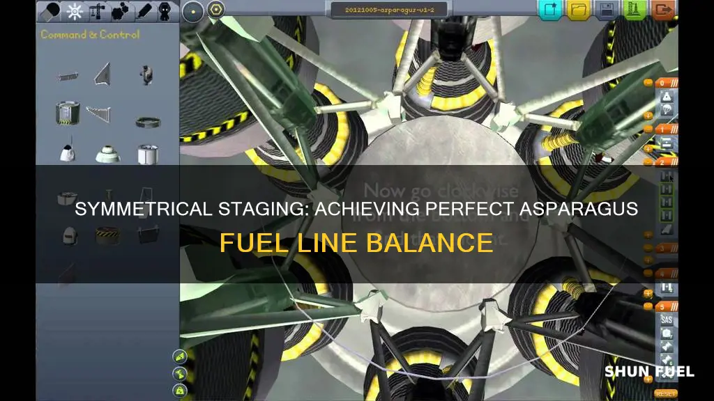 how to make asparagus staging fuel lines symmetrical