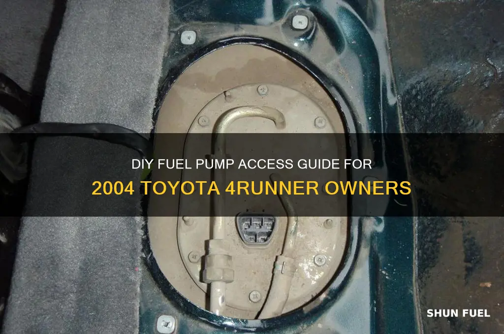 how to make fuel pump access for 4runner 04