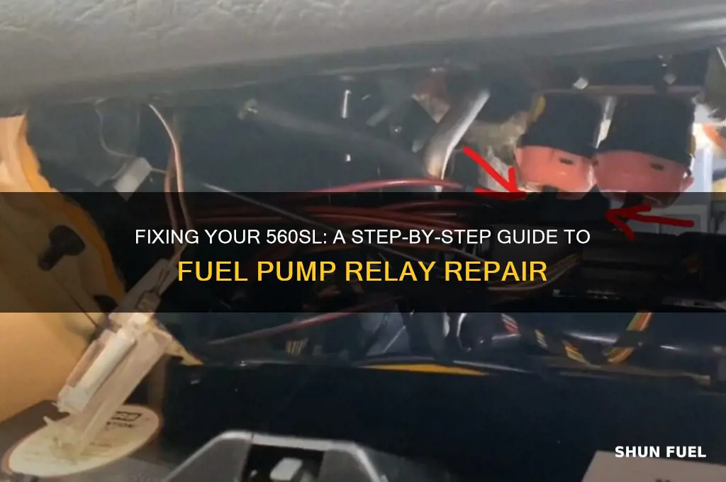 how to make fuel pump relay work on 560sl