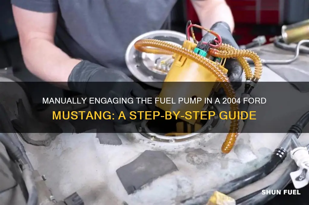 how to manually engage fuel pump ford mustang 2004