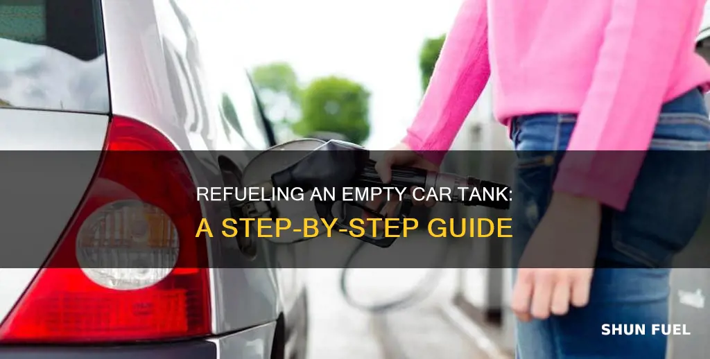 how to manually fuel empty tank of a car