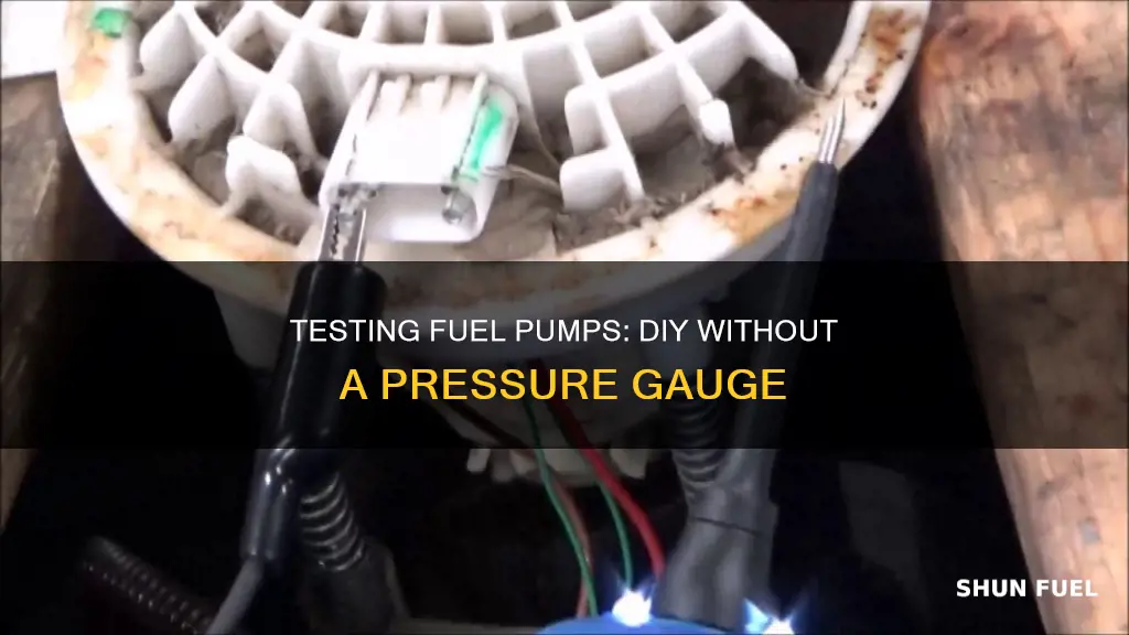 how to manually test fuel pump without pressure guage