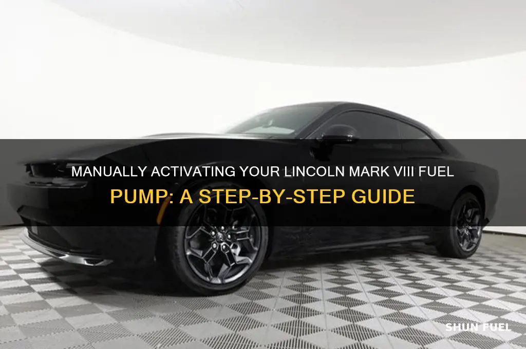 how to manually turn on lincoln mark viii fuel pump