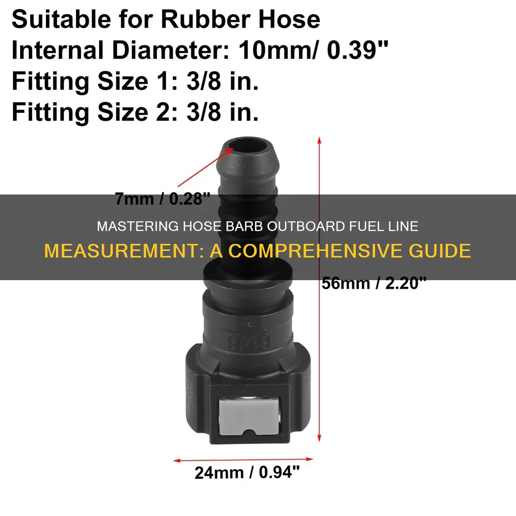 how to measure a hose barb outboard fuel line