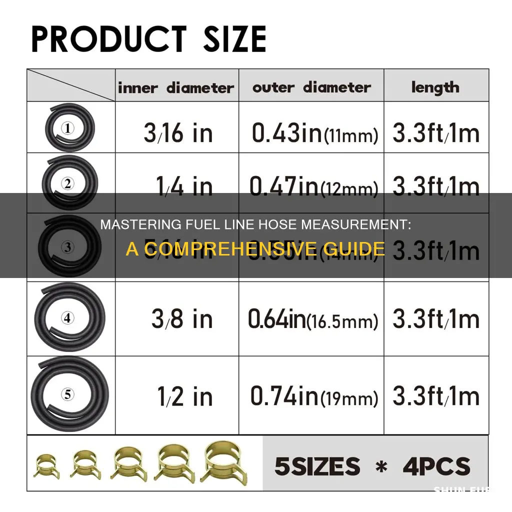 how to measure fuel lin hose