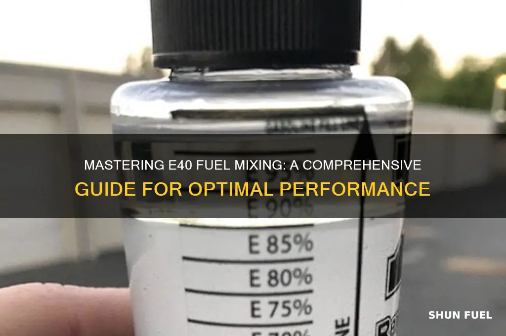 how to mix e40 fuel
