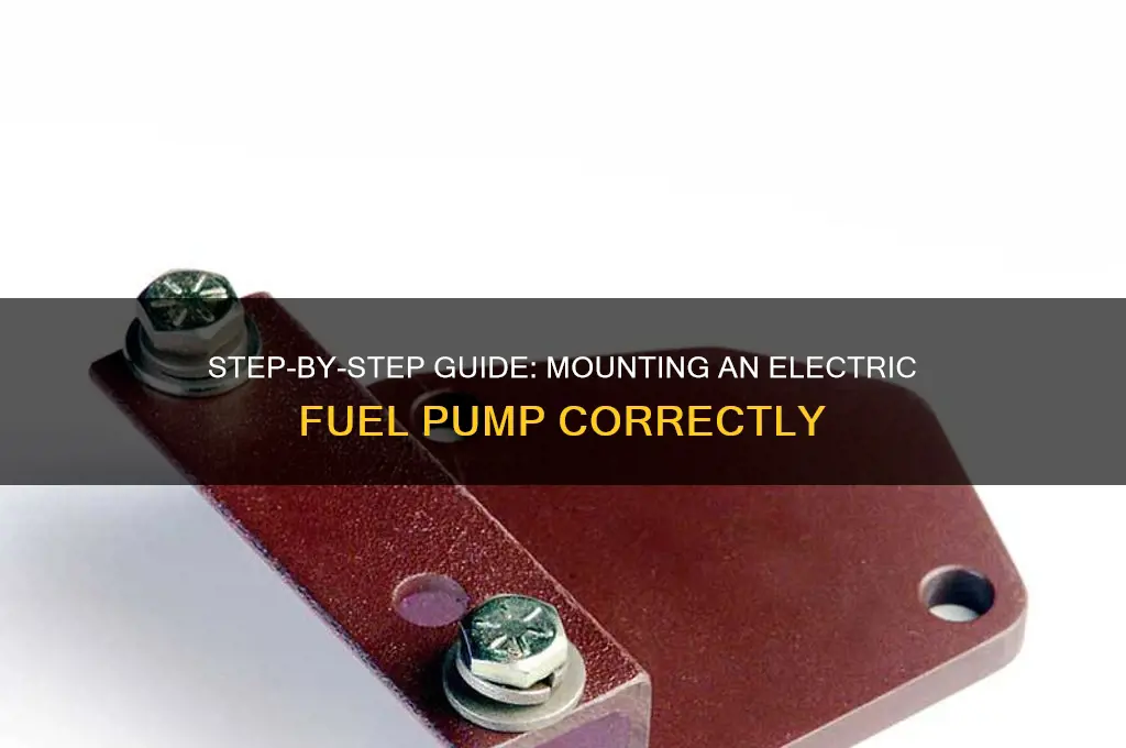 how to mount a eletric fuel pump