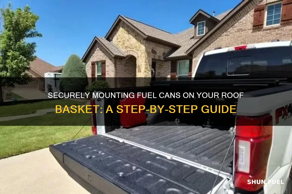 how to mount fuel can to roof basket