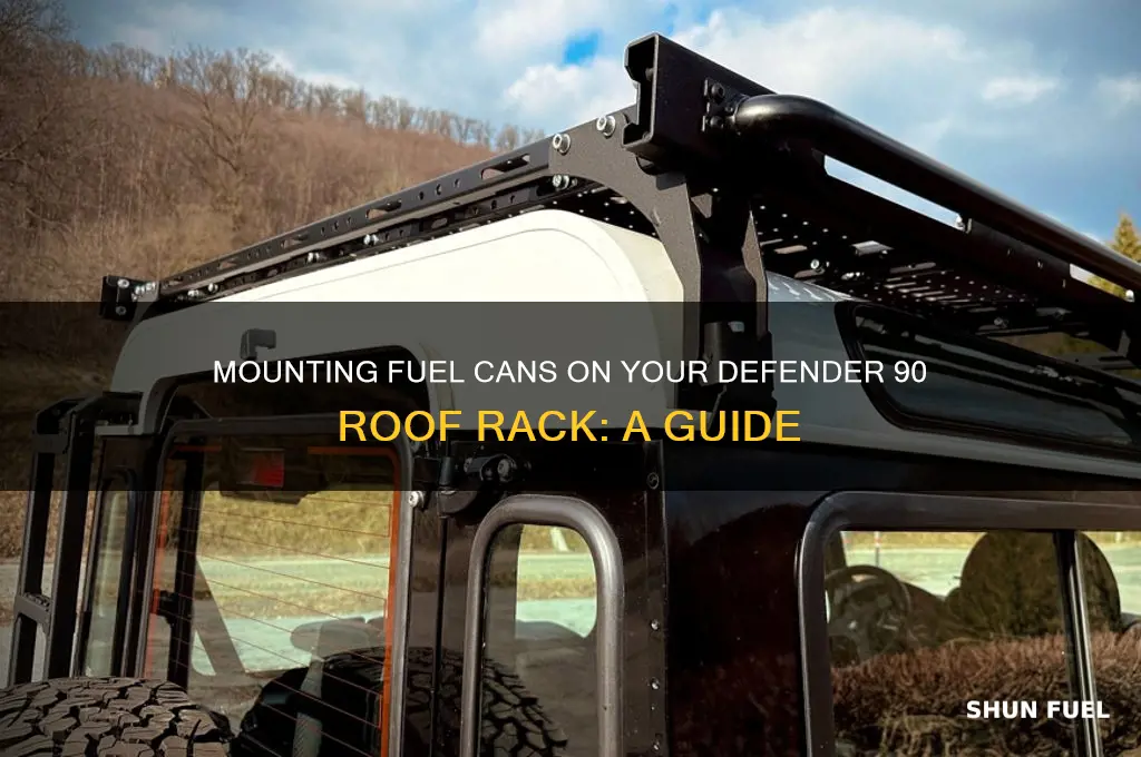 how to mount fuel cans to defender 90 roof rack