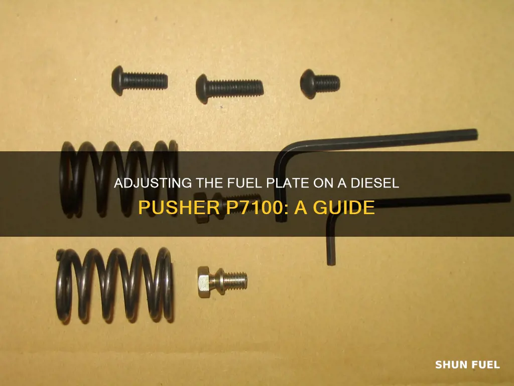 how to move fuel plate on p7100 on diesel pusher