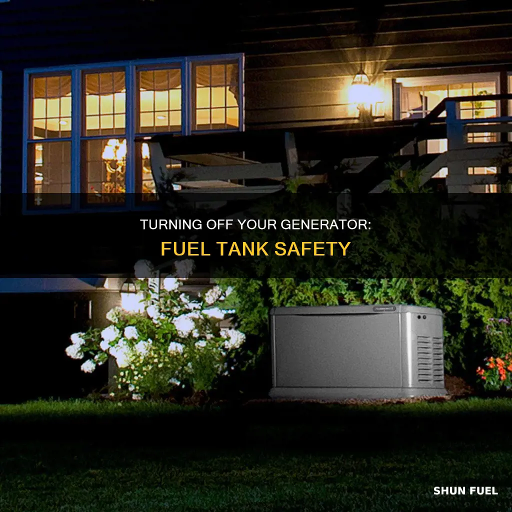 how to off generator fuel tank