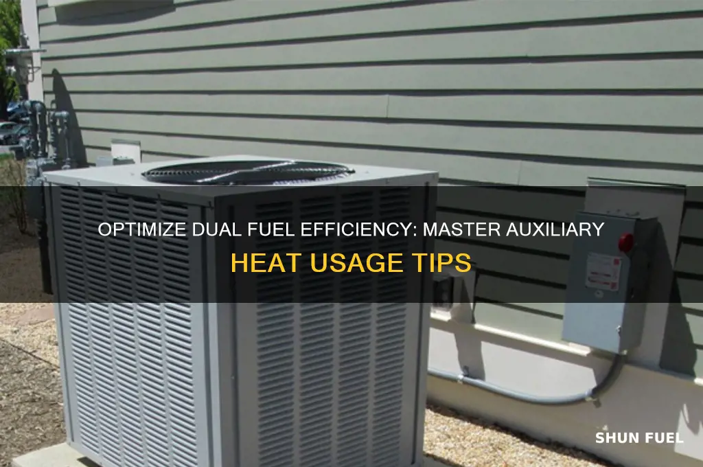 how to only use auxillary heat on dual fuel system