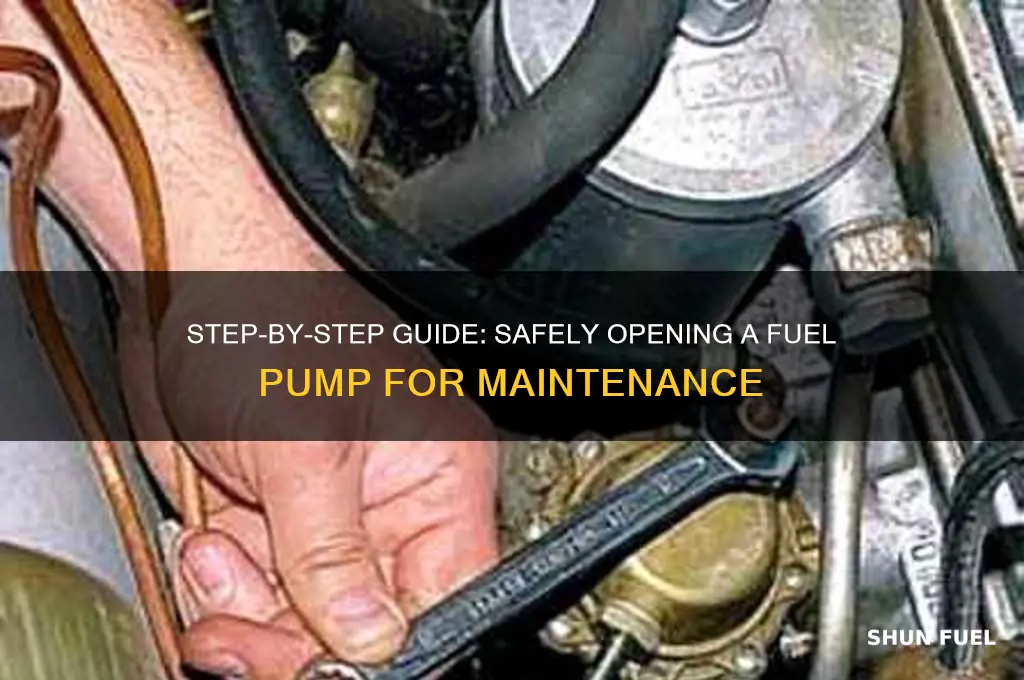 how to open a fuel pump