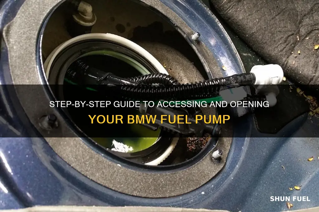 how to open bmw fuel pump