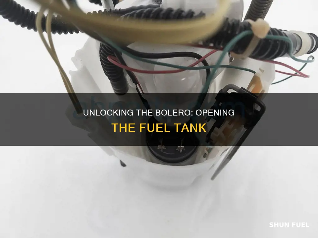 how to open bolero fuel tank