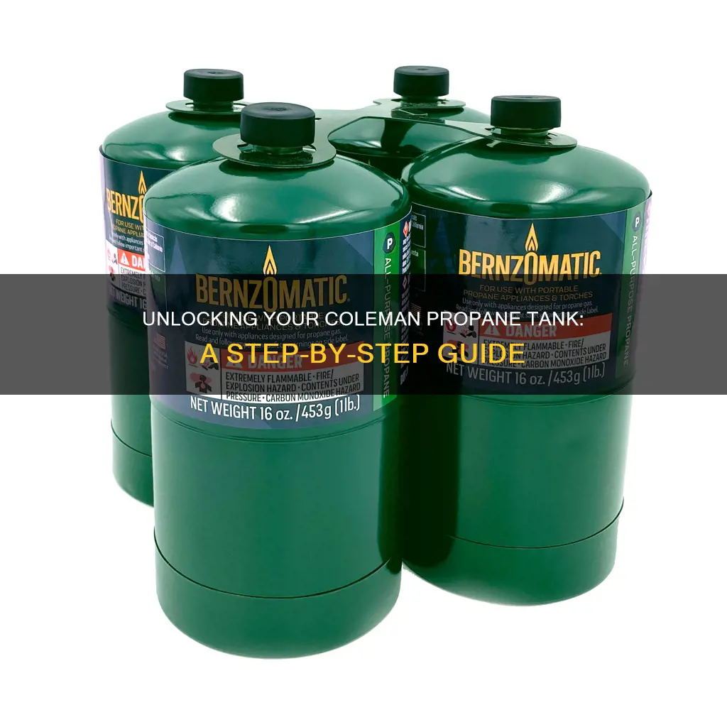 how to open coleman propane fuel tank
